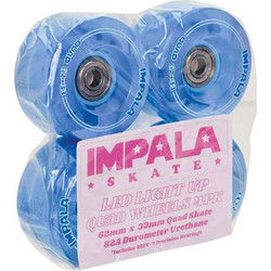 Impala Light Up Wheels 4PK Blue 62mm