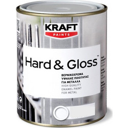 Kraft Paints Hard & Gloss Βερνικόχρωμα Διαλύτου Μετάλλου 23 Σοκολατί Gloss 0.75lt