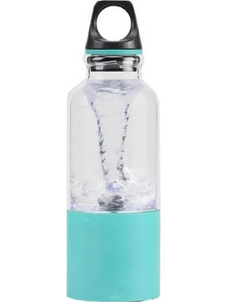 Επαναφορτιζόμενο Μπουκάλι Ανάδευσης Blender Bottle με LED σε μπλε χρώμα, 8x8x25 cm