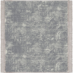 Contento Matteo Σουβέρ Βινυλίου 105x105 Vintage Persian Faded - Γκρι (Σετ 4 τεμαχίων)