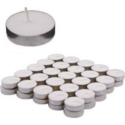 Tealight Candles Κεράκια Ρεσώ 50 τμχ 4 ωρών Καύσης Λευκά
