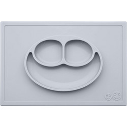 Ezpz Δίσκος & Πιάτο Σε Ένα Happy Mat In Pewter