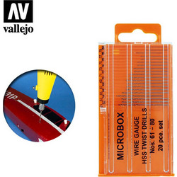 Set of 20 Drill Bits, no. 61-80 T01002
