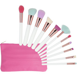 Tools For Beauty Makeup Pink Σετ Πινέλα Μακιγιάζ με Θήκη 11τμχ