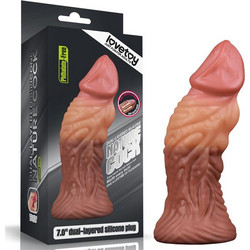 Lovetoy Nature Cock Dual Layer Dildo με Βεντούζα 18cm Flesh