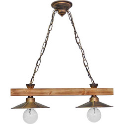 Heronia Lighting R-150 Raga Chain 2/L Κρεμαστό Φωτιστικό Οροφής Ράγα Δίφωτο 30-0037