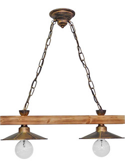Heronia Lighting R-150 Raga Chain 2/L Κρεμαστό Φωτιστικό Οροφής Ράγα Δίφωτο 30-0037