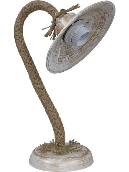 Heronia Lighting UT-WH-BR Πορτατίφ Ε27 Λευκό Bronze Φ22xΥ34cm