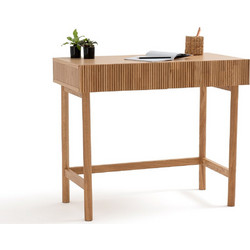 Γραφείο από ξύλο δρυ με 2 συρτάρια Μ50xΠ90xΥ77cm