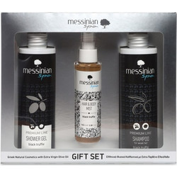 Messinian Spa Gift Set Black Truffle Showel Gel 300ml + Shampoo 300ml + Mist 100ml