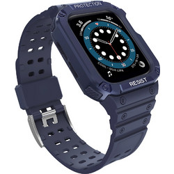 Hurtel Armored Θήκη & Λουράκι Σιλικόνης Blue (Apple Watch 42 / 44 / 45mm)