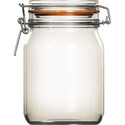 Δοχείο ECON 1000 ml με γυάλινο καπάκι και λάστιχο φ13 4 x 16 8cm Uniglass ΣΕΤ 6 ΤΕΜΑΧΙΩΝ c378316