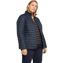 Tom Tailor Γυναικείο Μπουφάν Χειμωνιάτικο Puffer Κοντό Navy Μπλε 1027526-10668