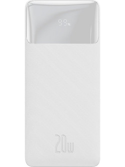 Baseus Bipow Power Bank 30000mAh 20W με 2 Θύρες USB-A White
