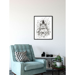ΑΦΙΣΑ DISNEY STAR WARS 47596 (ΞΥΛΙΝΗ/PLEXIGLASS ΜΑΥΡΗ ΚΟΡΝΙΖΑ) 50x70cm