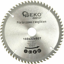 Δίσκος Κοπής Ξύλου G00127 160mmx22x60T Geko