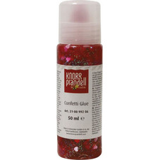 Κόλλα glitter confetti Knorr prandell κόκκινες καρδιές 50ml