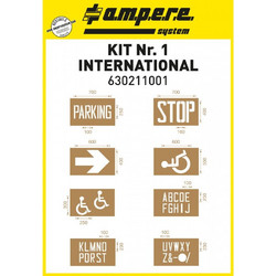 Ampere Stencil Kit Διαγράμμισης 8 τμχ