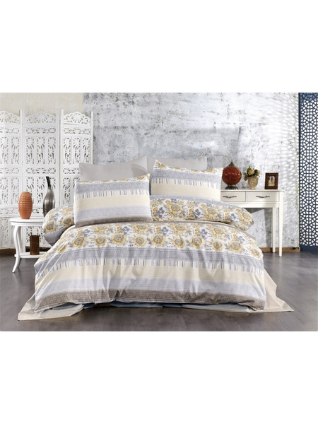 Παπλωματοθήκη Μονή Dimcol Ηλιαχτίδα 370 Grey-Beige 160x240