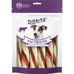 Dokas Chew Twisters Rawhide Beef Tripe Duck Breast & Hearts 200gr