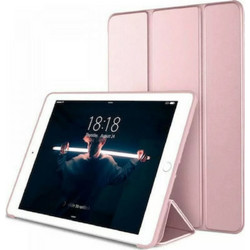 Trifold Θήκη Βιβλίο με Σιλικόνη Flip Cover Για Apple Ipad Air 2 Χρυσή - Ροζ