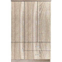 Woodwell Τετράφυλλη Ντουλάπα Ρούχων Sonoma 120x50x180cm E8385,2