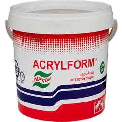 Hydroton Acrylform Acrylic Emulsion Paint Τσιμεντόχρωμα Λευκό 3lt