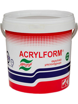 Hydroton Acrylform Acrylic Emulsion Paint Τσιμεντόχρωμα Λευκό 3lt