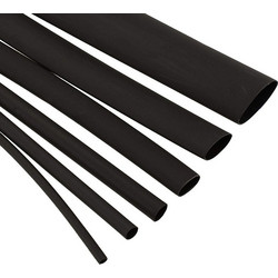 Heat Shrink Tubing Black Θερμοσυστελλόμενο Μαύρο Φ6 6/3mm 1m