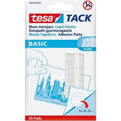 Κόλλα πλαστελίνη Tesa tack basic λευκή 65 pads (58530-00000)