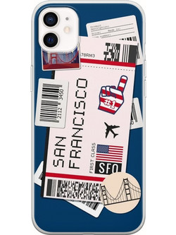 Θήκη Ticket To San Francisco iPhone 12 mini Flexible TPU (Διάφανη Σιλικόνη)