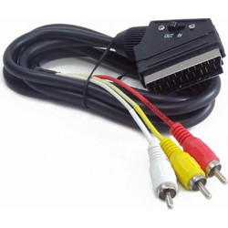 Cablexpert Scart Cable Scart male - 3x RCA male 1.8m