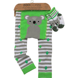 Zoocchini Grip+Easy Crawler Pants & Socks Set - Koala ZOO12517