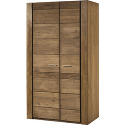 PoliHome Δίφυλλη Ντουλάπα Ρούχων Καφέ 110x60x200cm 161358009