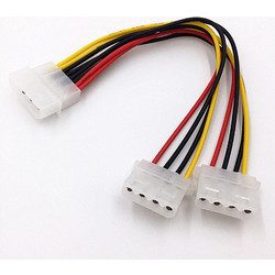 molex 4 pin Male to dual molex Female