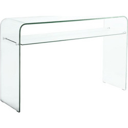 GLASSER Κονσόλα - Ράφι Διάφανο Γυαλί 12mm 110x35x75cm Woodwell ΕΜ734 - Woodwell