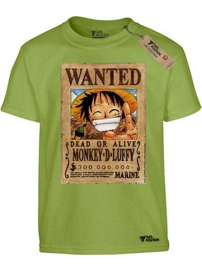 Takeposition Anime One Piece Monkey Luffy Παιδικό T-Shirt Κοντομάνικο Lime 806-1012