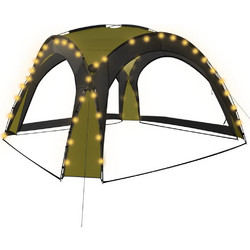 vidaXL Τέντα Παραλίας Χακί 360x360x230cm 92237