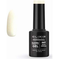 Elixir Semigel 661 White Mermaid Shimmer Ημιμόνιμο Βερνίκι Νυχιών 5ml