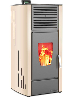 Thermiki Aero Pellet 14 Beige Σόμπα Pellet Αεραγωγών Αερόθερμη 14.3kW