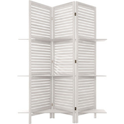 Παραβάν Με 3 Ράφια (120.5x37x170) A-S White 157120A