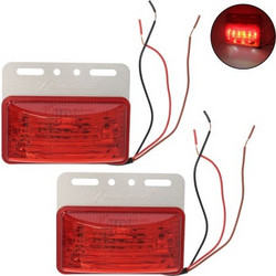 Φώτα όγκου LED αδιάβροχα 22 SMD 12V/24V για φορτηγό κόκκινο-λευκό IP66 με πλαίσιο τοποθέτησης 2 τεμάχια SD-4009A SHILIDUO