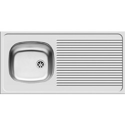 Pyramis International Επικαθήμενος Νεροχύτης Inox Αντιστρεφόμενος Σατινέ 100x50cm 100100201