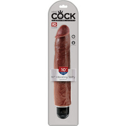 Pipedream King Cock 10" Vibrating Stiffy Ρεαλιστικός Δονητής 25.4cm Καφέ