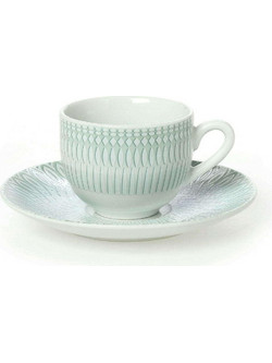 Cryspo Trio Amalfi Σετ Φλιτζάνια Espresso & Cappuccino Πορσελάνης Βεραμάν 100ml 25.372.17