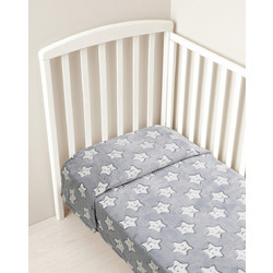 Prenatal Stars Κουβέρτα Κούνιας Fleece 100x120 Ανθρακί