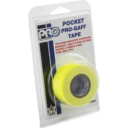 PROTAPES PROPOCKET24NYE Pocket Gaffer Tape Neon Yellow 24.5mm x 5.4m - Protapes and Specialties