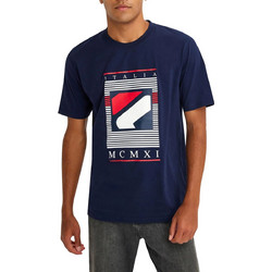 Fila Carson Ανδρικό Αθλητικό T-Shirt Μπλε SS22SPM108-410