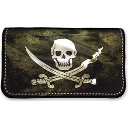 ΔΕΡΜΑΤΙΝΗ ΚΑΣΤΟΡΙΝΗ ΘΗΚΗ ΚΑΠΝΟΥ ON AND OFF SKULL FLAG