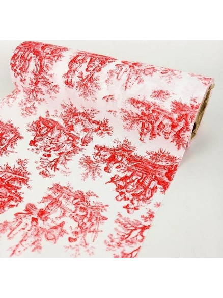 ΥΦΑΣΜΑ RUNNER ΑΠΟΙΚΙΑΚΟ TOILE DE JOUY 24CMX5M (ΚΟΚΚΙΝΟ)